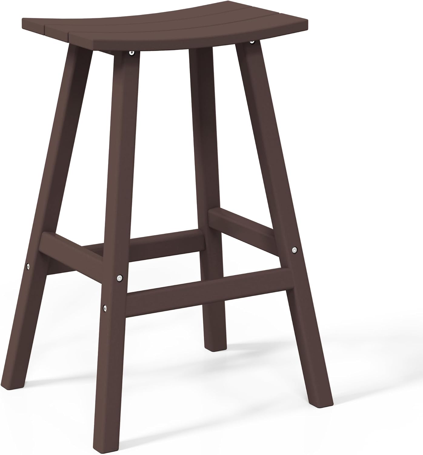 WestinTrends Malibu 2 Piece Set of 29 Height Outdoor/Patio Saddle bar stools, Dark Brown