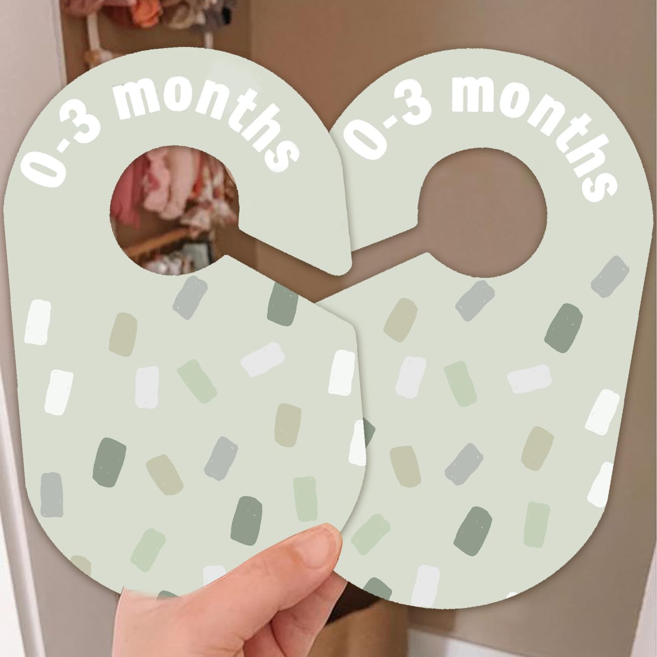 Baby Closet Dividers 8 Pack – Baby Clothes Organizer, Green Leaf Baby Closet Organizer for Neutral Nursery, Baby Clothes Dividers for Closet (Green)