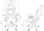 Arozzi - Forte Mesh Fabric Ergonomic Computer Gaming/Office Chair with Recliner, Swivel, Tilt, Rocker, Adjustable Height and Adjustable Lumbar and Neck Support Pillows - Black - Blue Accents