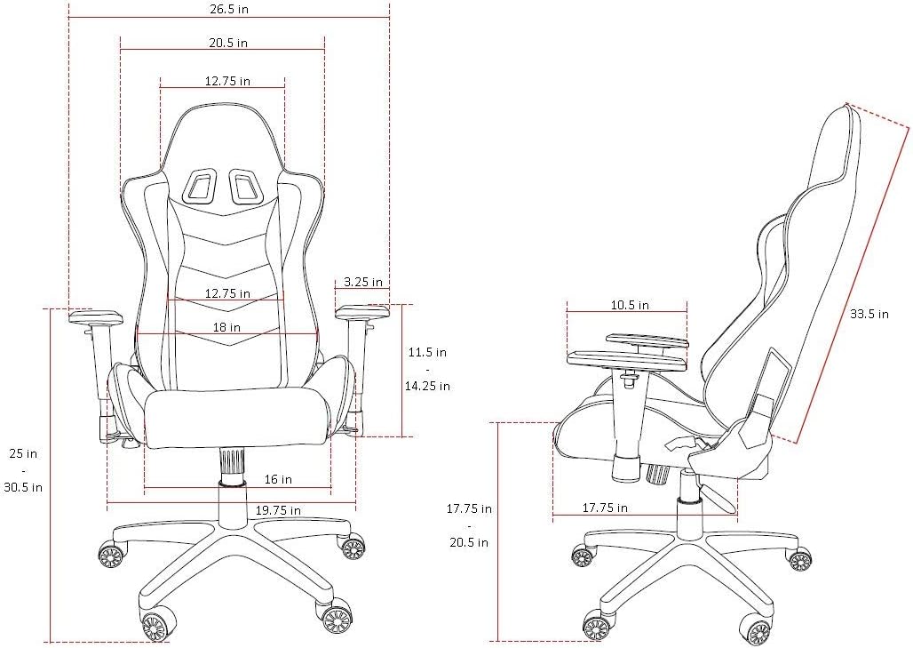 Arozzi - Forte Mesh Fabric Ergonomic Computer Gaming/Office Chair with Recliner, Swivel, Tilt, Rocker, Adjustable Height and Adjustable Lumbar and Neck Support Pillows - Black - Blue Accents