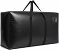 155 Gallon Extra Large Storage Bags, Jumbo Moving Storage Bags, Foldable Big Black Waterproof Outdoor Patio Cushion Storage Bag, 60x30x20inch - 1PACK