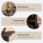 2-Tier Meditation Table, Personal Shrine Altar Cabinet with Retractable Pull Plate, Bamboo Prayer Table for Living Room, Bedroom, Office(19.6 * 9.8 * 11in)