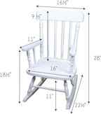 My Bambino Girl's Personalized White Wood Rocking Chair Toddler Baby Gift (You are My Sunshine)