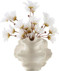 Off White Ceramic Coral Vase for Pampas Grass Decor Modern Decorative Dandelion Vase for Flower Home Office Living Room Table Centerpieces.