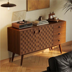 Entryway Cabinet Solid Wood Sideboard, Bar Buffet Cabinet, Living Room Bookcase, Suitable for Corridors, Dining Rooms, and Bedrooms Sideboard Storage Cabinet(M:160 * 45 * 86cm)