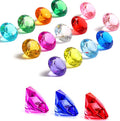 100 PCS Acrylic Crystal 20mm Round Diamond Crystals Treasure, Chest Hunt Party,Vase Fillers, Event, Wedding, Birthday Decoration Favor. (100pcs)