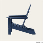 POLYWOOD AD5030NV Classic Folding Adirondack Chair, Navy