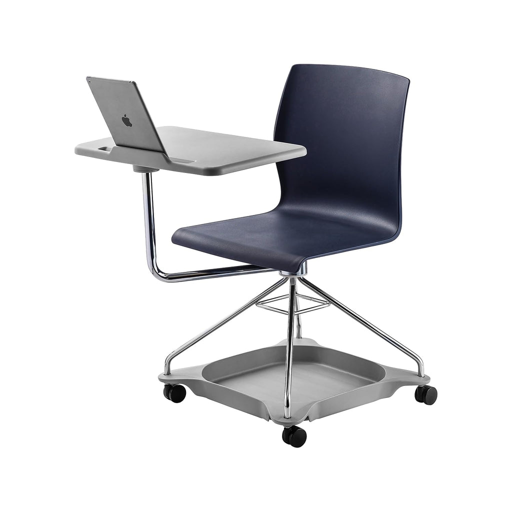 National Public Seating CoGo 25-inch Mobile Tablet Chair, Blue/Gray (COGO-04)