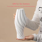 White Ceramic Torch Vase with Spiral Design - 8.8" Unique Flower Vase for Pampas Grass & Centerpieces, Decorative Boho/Farmhouse Vase for Living Room, Office Desk & Gift for Her/Yourself
