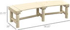 Tree Bench, Natural Wooden Semicircular Garden Bench Half Round Wrap Around Outdoor Park Bench with Wood Frame for Yard Patio Deck Lawn Backyard Seating