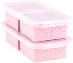 Souper Cubes 2 Cup Silicone Food Freezer Mold, Cotton Candy, 2-Pack | 100% Platinum-Cured Silicone Freezer Cubes, Oven and Microwave Safe, Perfect for Freezing Lasagna, Casseroles and More