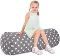 Stuffed Animal Storage Bean Bag Chair Cover (No Filler), Cylinder Plush Toy Storage Stuff and Sit Seat for Kids Boys and Girls, Canvas Large Soft Sit & Play Sofa with YKK Zipper