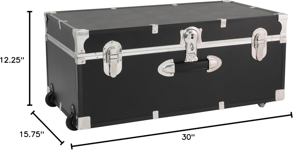212 Main 30 in. Seward Explorer Trunk with Wheels & Lock Black