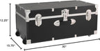 212 Main 30 in. Seward Explorer Trunk with Wheels & Lock Black