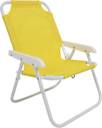 Pilipane Children Beach Chair Folding Portable Camping Chairs Outdoor Lawn Sand Chair with Umbrella for Picnics Vacations Parties (Yellow)