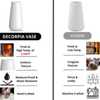 DECORPIA Premium Ceramic Vase for Pampas Grass - Flower Vase for Home Decor, Minimalism Style for Modern Table Shelf, Vases for Flowers for Kitchen Living Room Centerpieces, Office Desk Vase (Medium)