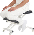 Master Massage Ergonomic Metal Foldable Posture Kneeling Chair for Office –Metal Folding Kneeling Posture Chair for Home and Office-Posture Correction Stool-Improve Your Posture Royal Blue