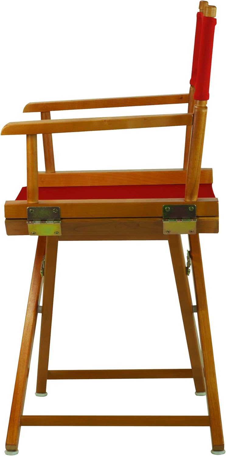 Casual Home 18" Director's Chair Honey Oak Frame with Red Canvas
