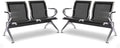Kinsuite Reception Chairs Set of 2- Waiting Room Reception Chair 2-Seat Heavy Duty Chair Office Guest Chairs & Reception Chairs for Office Bank Hospital School, Black