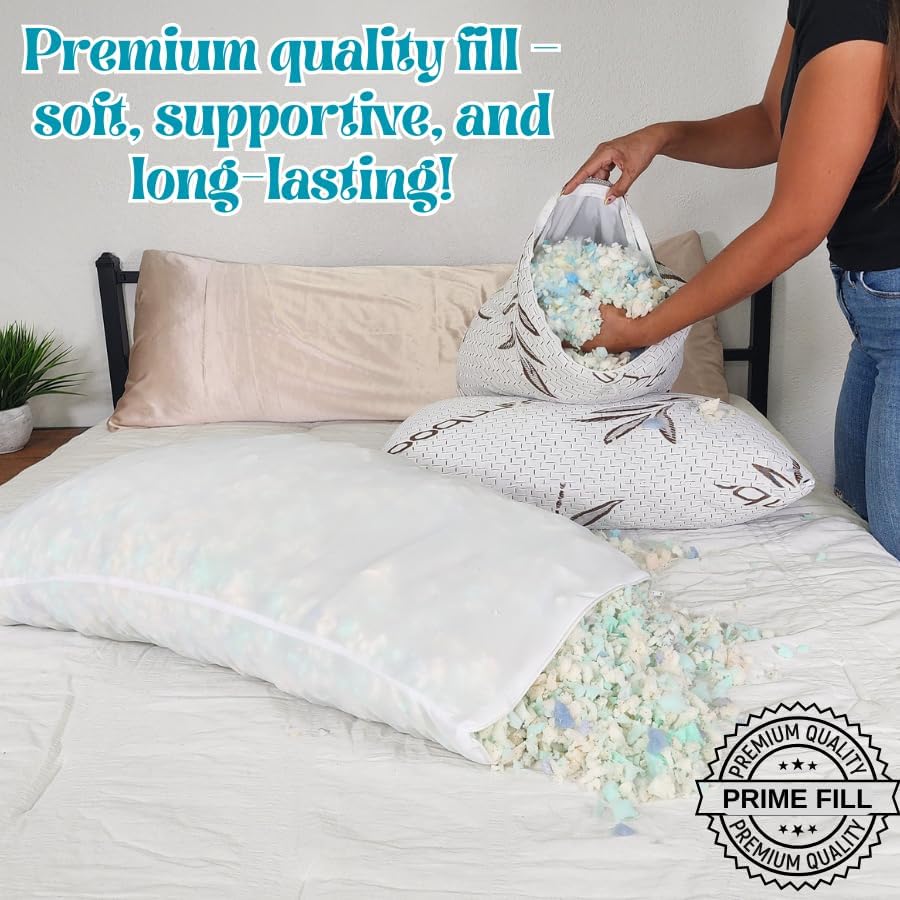 Sleep Touch - Shredded Memory Foam (40 Pound), Made in USA, Bean Bag Refill, Stuffing for Couch, Filler for Chair and Pillow, Filling for Cushions.