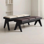 Modern Retro Wooden Upholstered Dining Table Cloakroom Shoe-Changing Stool Bedroom Bed-end Entryway(Medium)
