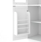 75in Tall Kitchen Pantry Cabinets with Drawers, Large Pantry Storage Cabinet with Adjustable Shelves & Doors, Freestanding Pantry Cabinet Cupboard for Dining Room Living Room (White, 75in)