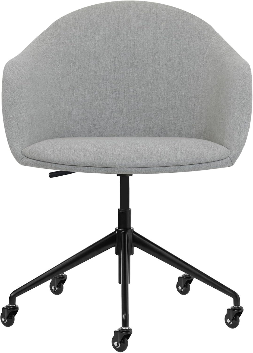 Laura Davidson Furniture Astoria II Office Chair - Commercial-Grade with Wheels, Swivel Chair for Offices and Conference Rooms, Made of Poly-Cotton Fabric, Grey
