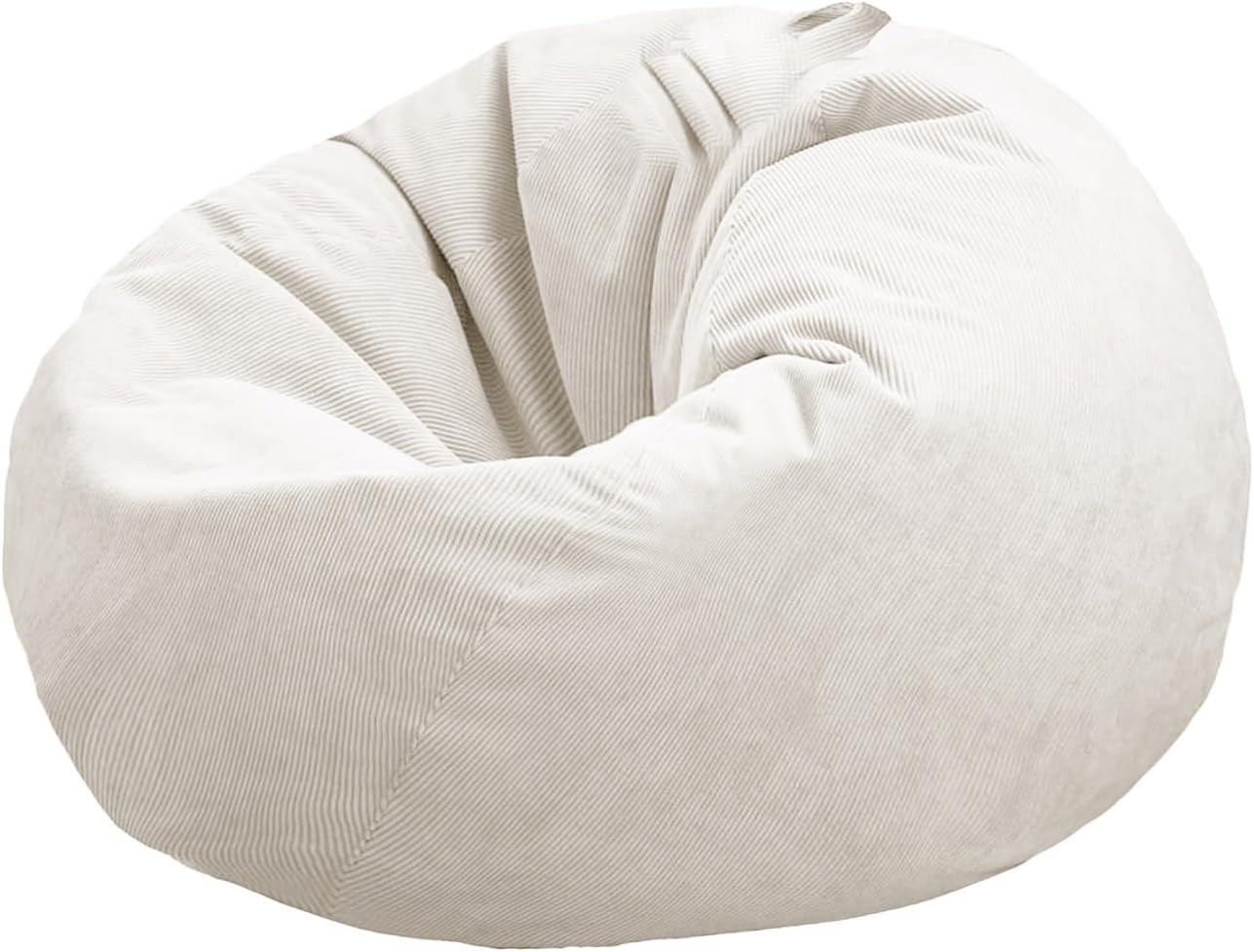 Stuffed Animal Storage Bean Bag Chair Cover (No Filler) Washable Ultra Soft Corduroy Bean Bag Cover for Organizing Plush Toys or Textile, Sack Bean Bag for Adults, Teens