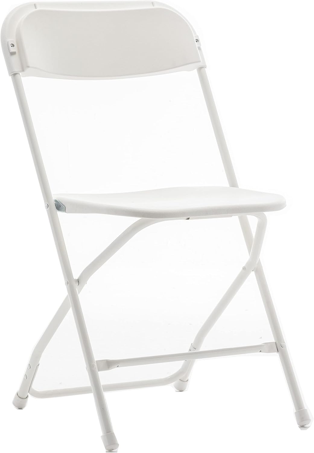 BTEXPERT Set of 20 Pack, Indoor Outdoor White Plastic Folding Chairs Stacking Steel Frame Commercial 650LB Weight Capacity Seating Home Garden Wedding Event Party Picnic Dining Church School Portable