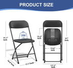 80 Pack Black Folding Chairs, Plastic Folding Chairs Outdoor Indoor, 350lb Capacity,Portable Event Chair, Lightweight Folding Chair,for Events Office Wedding Party Rental Picnic Patio