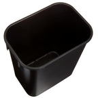 Amazon Basics Small Rectangular Commercial Office Wastebasket, Easy to Clean,11.4"L x 8"W x 12"H , 3 Gallon, Black, 2-Pack