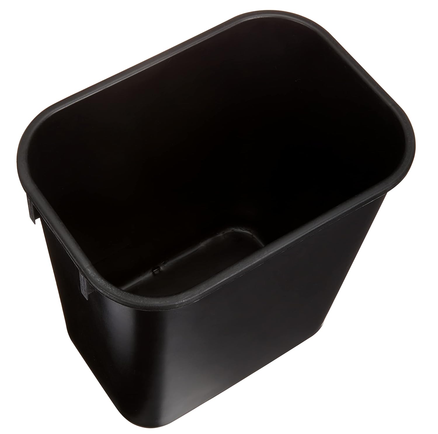 Amazon Basics Small Rectangular Commercial Office Wastebasket, Easy to Clean,11.4"L x 8"W x 12"H , 3 Gallon, Black, 2-Pack