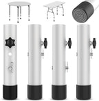Table Leg Extenders White, Highly Durable Steel Folding Table Leg Risers, Table Leg Extensions Fits Straight & Bent Legs Table Height Extender for Rise Card Table 3.6/5.2 Inch Wobble-Free