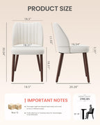 Upholstered Dining Chairs Set of 4, Farmhouse Fabric Kitchen Chairs with Solid Wood Legs, Modern Dining Room Chairs for Restaurant & Cafe, Beige