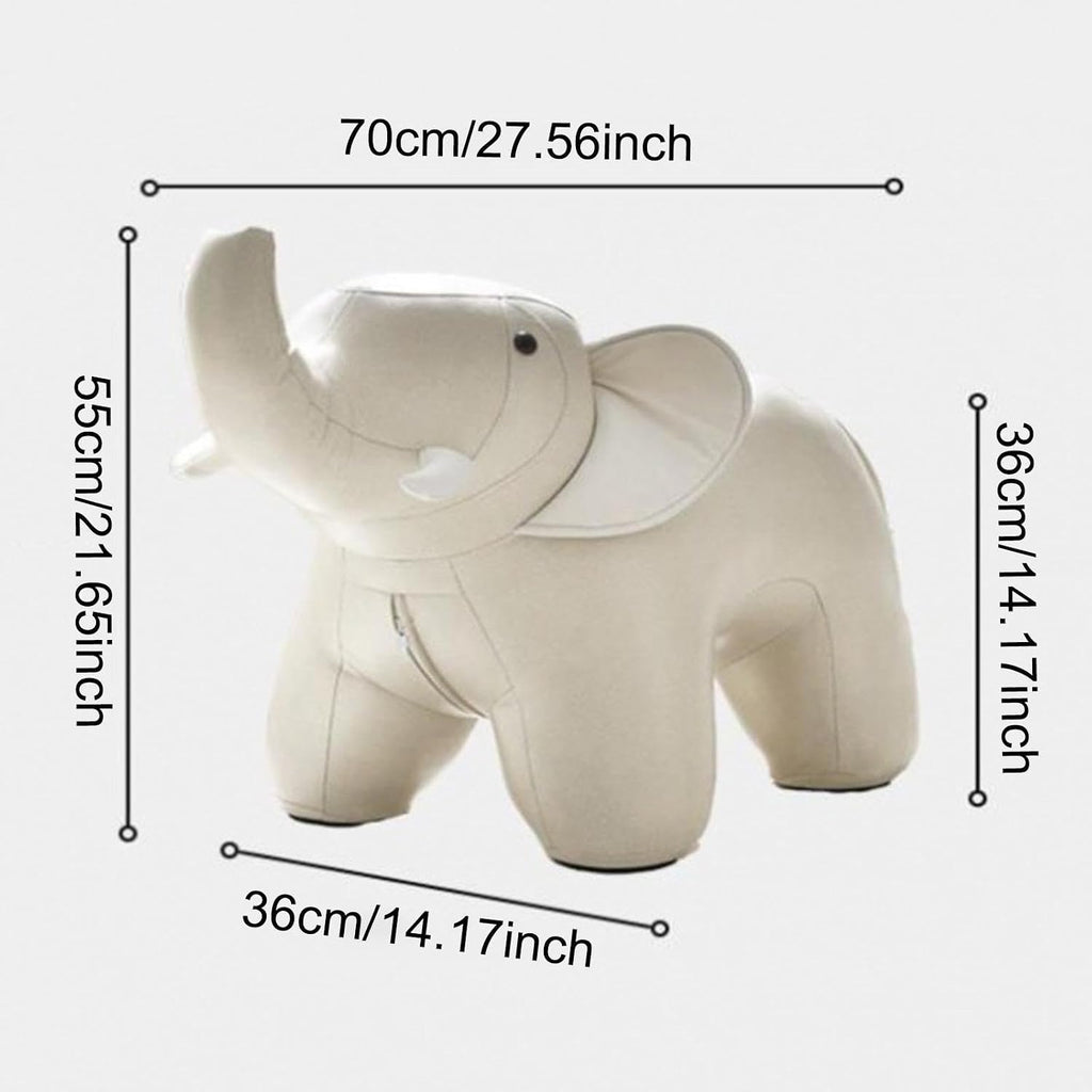 Animal Footstool Elephant Ottoman for Kids for Bedroom Living Room Decor