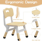 Jojoka Kids Table and 2 Chairs Set, Height Adjustable Toddler Table Chairs for Ages 2-10, Graffiti Desktop with Non-Slip Legs, Child Table Set for Home Daycare Classroom