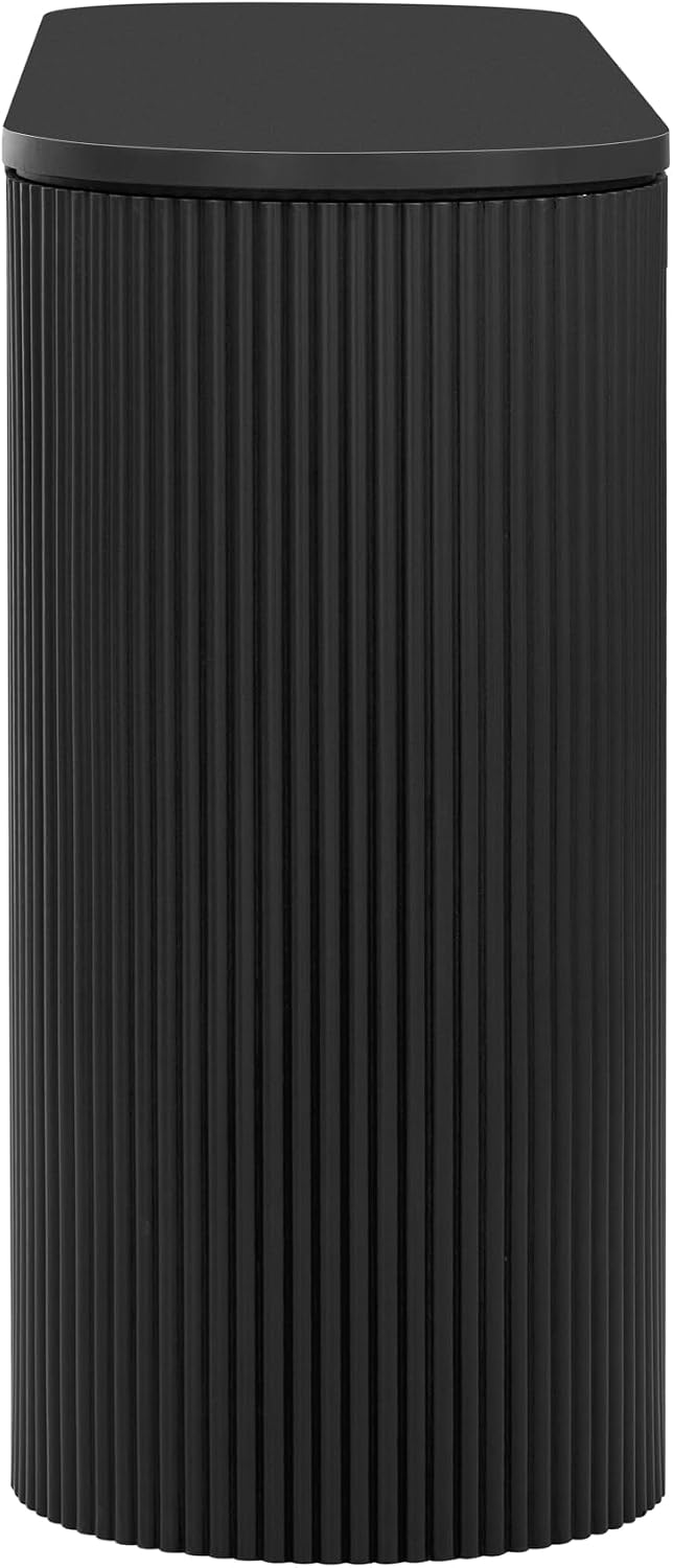 Curved Console Table with Unique Vertical Stripe,Suitable for Living Room,Study and Entrance
