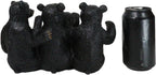 Ebros Gift Rustic Western Forest Animal Whimsical Three Black Bears Hugging Wine Bottle Figurine Wine Holder 9.5" Long Cabin Lodge Farmhouse Country Accent Decor