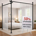 Jilron Room Divider Curtain Rod Tension Rod No Drilling, Adjustable Height, Quick Setup for Rental, Dorm, Bedroom, Office(Black - W72-200 × H43-120 in)