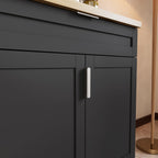 Timechee Large Kitchen Pantry Storage Cabinet Set with Wall Cupboard, Freestanding Food Pantry Cabinet for Kitchen with 6 Doors & 5 Drawers, Sideboards with Storage for Living Room, Black, 63" W