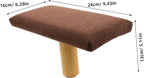 Wooden Meditation Bench with Cushion for Yoga and Home Decor, Ergonomic Design Posture, Coffee Color Cotton Cloth Seat, Stylish and Natural Elegance Bench for Adults
