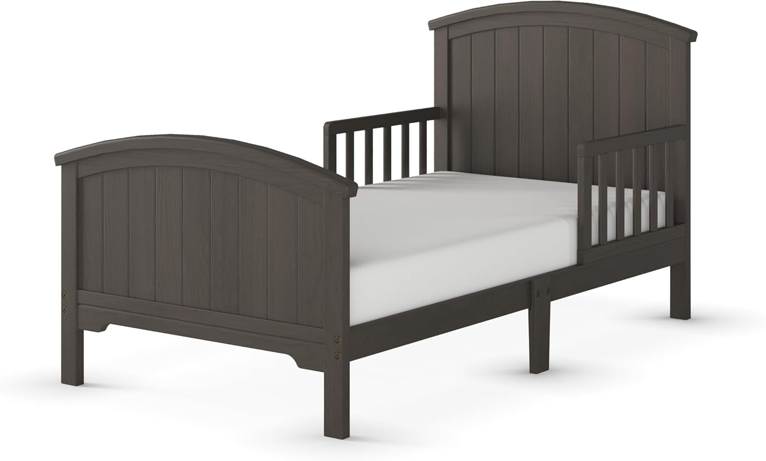Child Craft Hampton Toddler Bed and Dresser Bedroom Furniture Set, 2 Piece, Low to Ground Design (Dapper Gray)