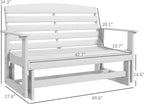 Outdoor Glider Bench - White