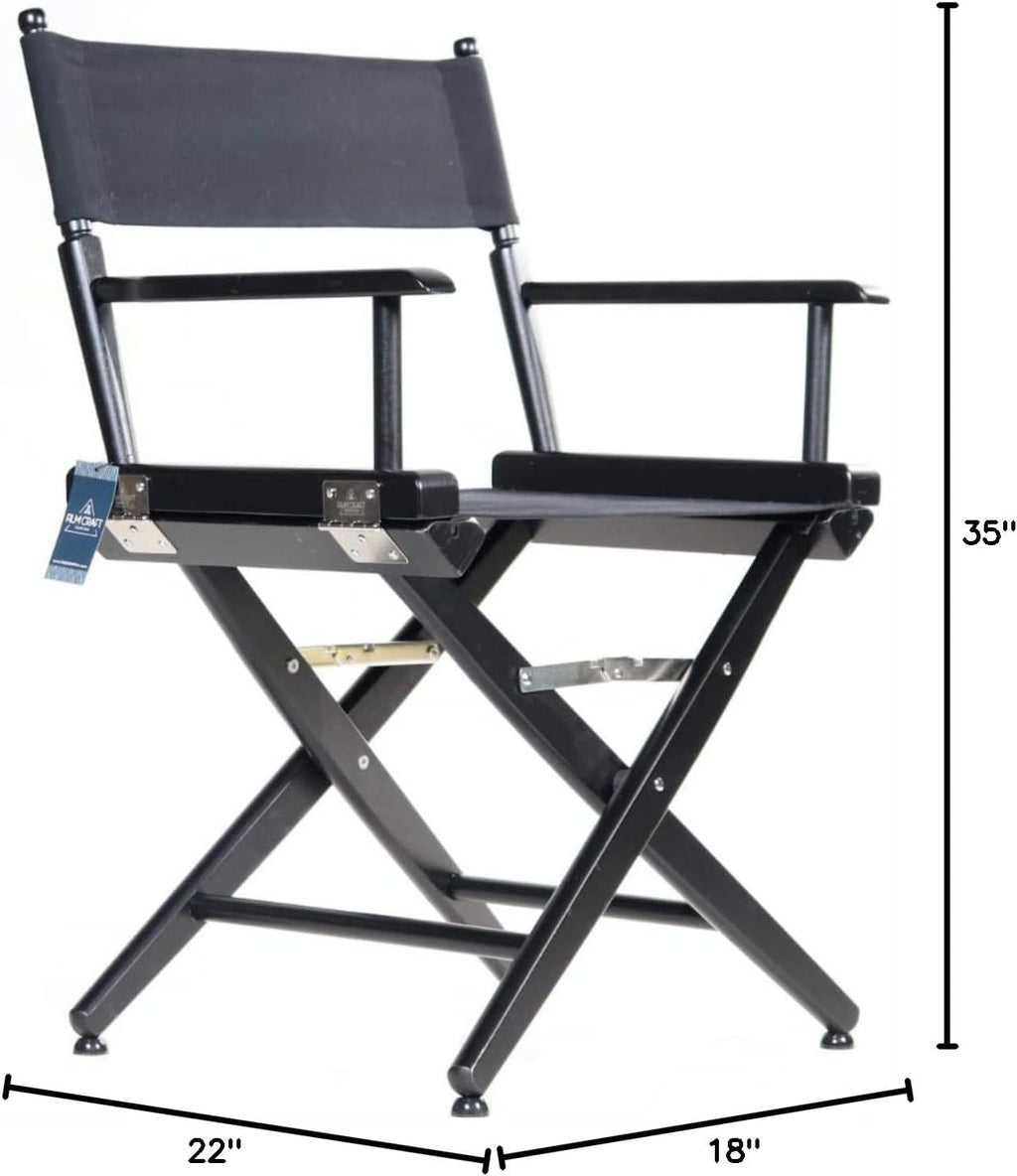 Filmcraft Short Black Frame Director Chairs (Black Frame/Black Canvas)