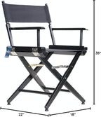 Filmcraft Short Black Frame Director Chairs (Black Frame/Black Canvas)