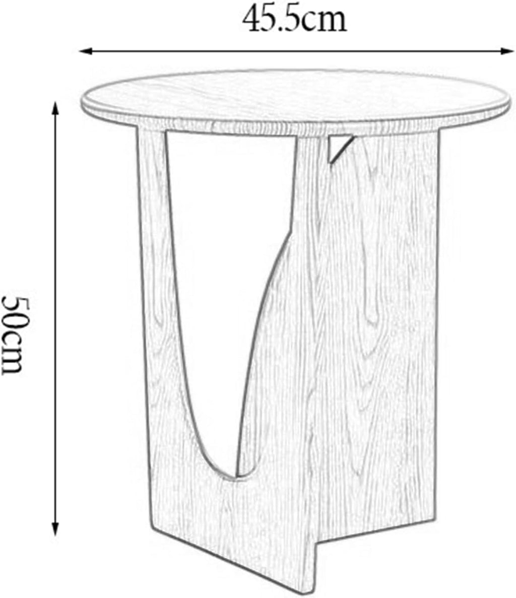 Rustic Solid Wood Corner End Table in Walnut - Perfect for Living Room Or Bedroom, Ideal Small Side Table for Coffee, Drinks, Snacks, and Tea Walnut Color