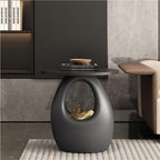 Round Side Table, Creative Nightstand, Stylish Sofa Accent Table, Suitable for Living Room, Bedroom, Balcony