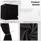 Four Corners Post Bed Canopy, Lightproof Bed Curtain, Blackout Canopy Bed Curtains, Black Bed Canopies for Adults Bedroom Decor (Black, 59 x 79 x 77 Inches, Queen)