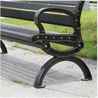 Patio Benches for Outdoors Park Bench Outdoor Leisure Chair Square Area Aluminum Alloy Double Garden Benches for Outdoors