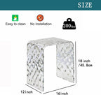 Acrylic End Table – 18" H Modern Side Table, Nightstand for Bedroom, Compact Sofa Table for Living Room, Heavy-Duty Accent Furniture with 200 lbs Capacity (Water Ripple)